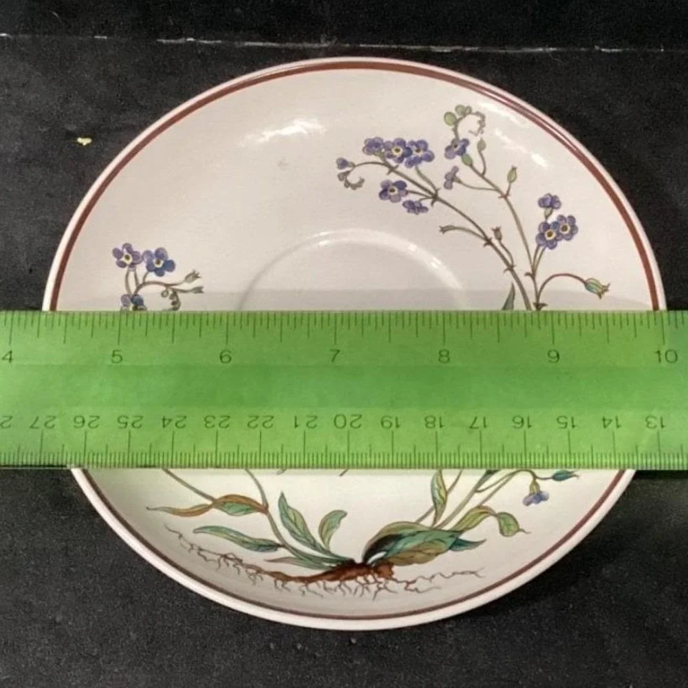 Villeroy & Boch Botanica Teacup and Saucers, Set of 2, Vintage Botanical Design